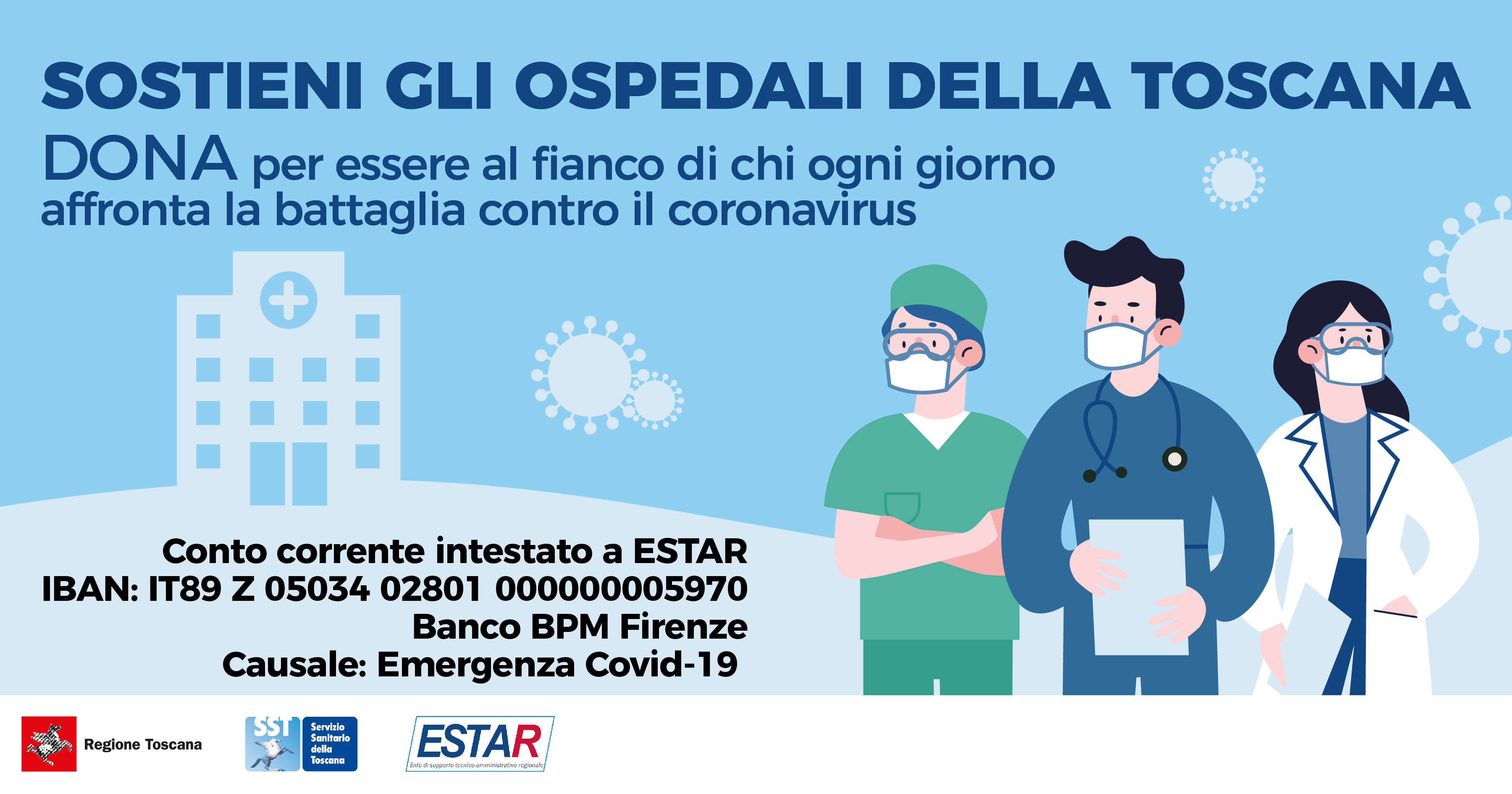 COVID-19 SOSTIENI GLI OSPEDALI TOSCANI - CAMPAGNA DONAZIONI