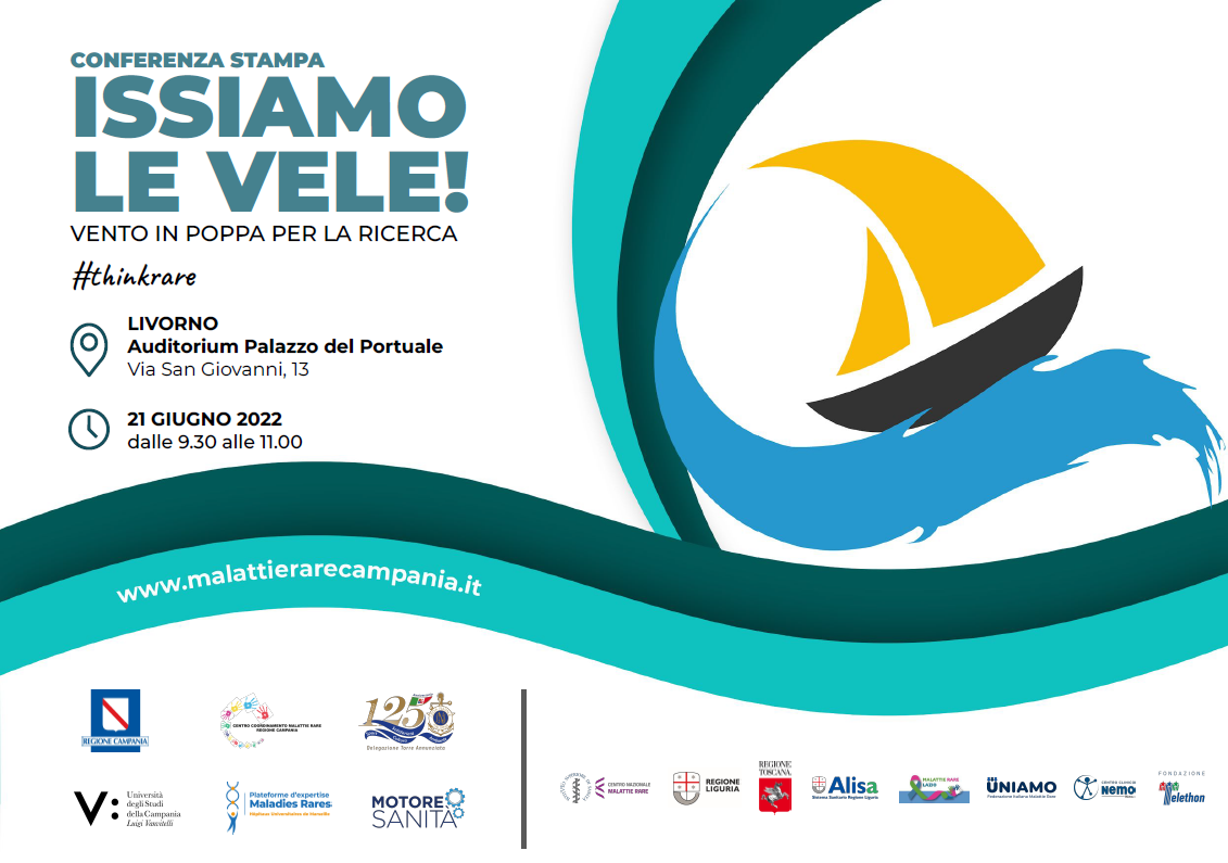 21/06/2022 - Evento ISSIAMO LE VELE! VENTO IN POPPA PER LA RICERCA #thinkrare - Programma aggiornato
